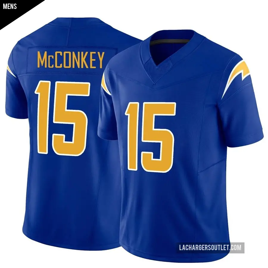 Men's Los Angeles Chargers ＃15 Ladd McConkey Royal Limited Vapor F.U.S.E. Jersey