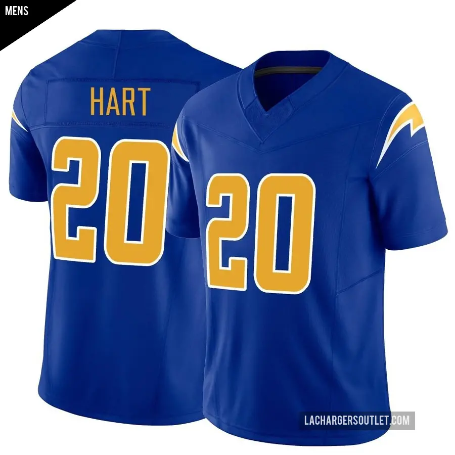Men's Los Angeles Chargers ＃20 Cam Hart Royal Limited Vapor F.U.S.E. Jersey