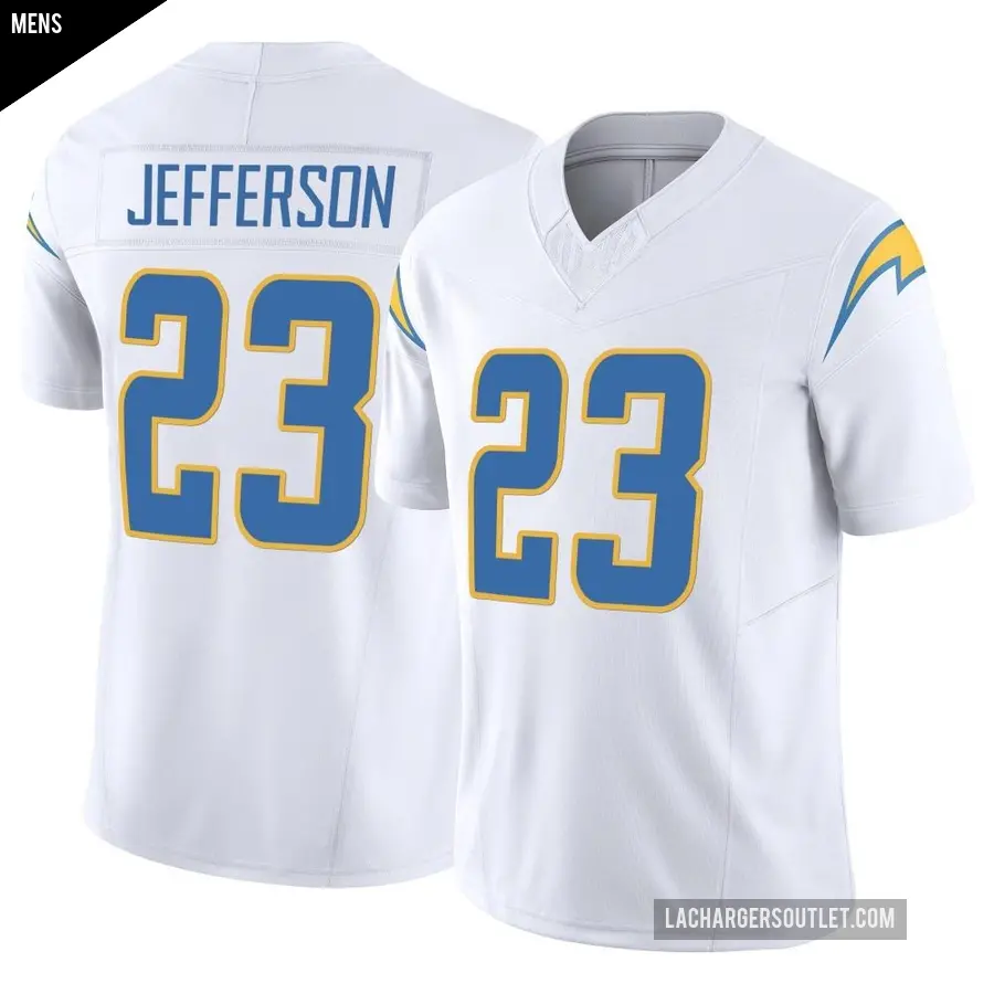 Men's Los Angeles Chargers ＃23 Tony Jefferson White Limited Vapor F.U.S.E. Jersey
