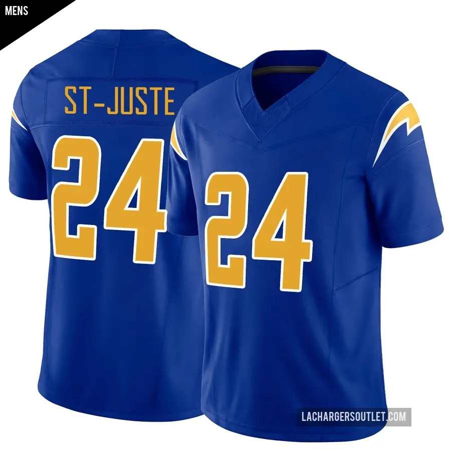 Men's Los Angeles Chargers ＃24 Benjamin St-Juste Royal Limited Vapor F.U.S.E. Jersey