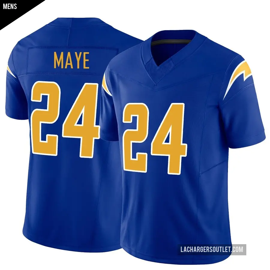Men's Los Angeles Chargers ＃24 Marcus Maye Royal Limited Vapor F.U.S.E. Jersey