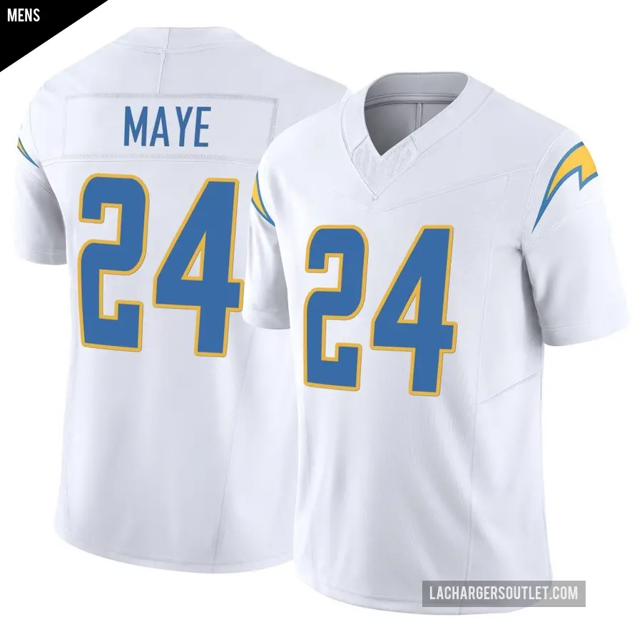 Men's Los Angeles Chargers ＃24 Marcus Maye White Limited Vapor F.U.S.E. Jersey