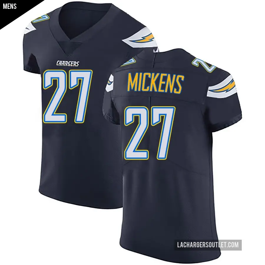 Men's Los Angeles Chargers ＃27 RJ Mickens Navy Blue Elite Team Color Vapor Untouchable Jersey