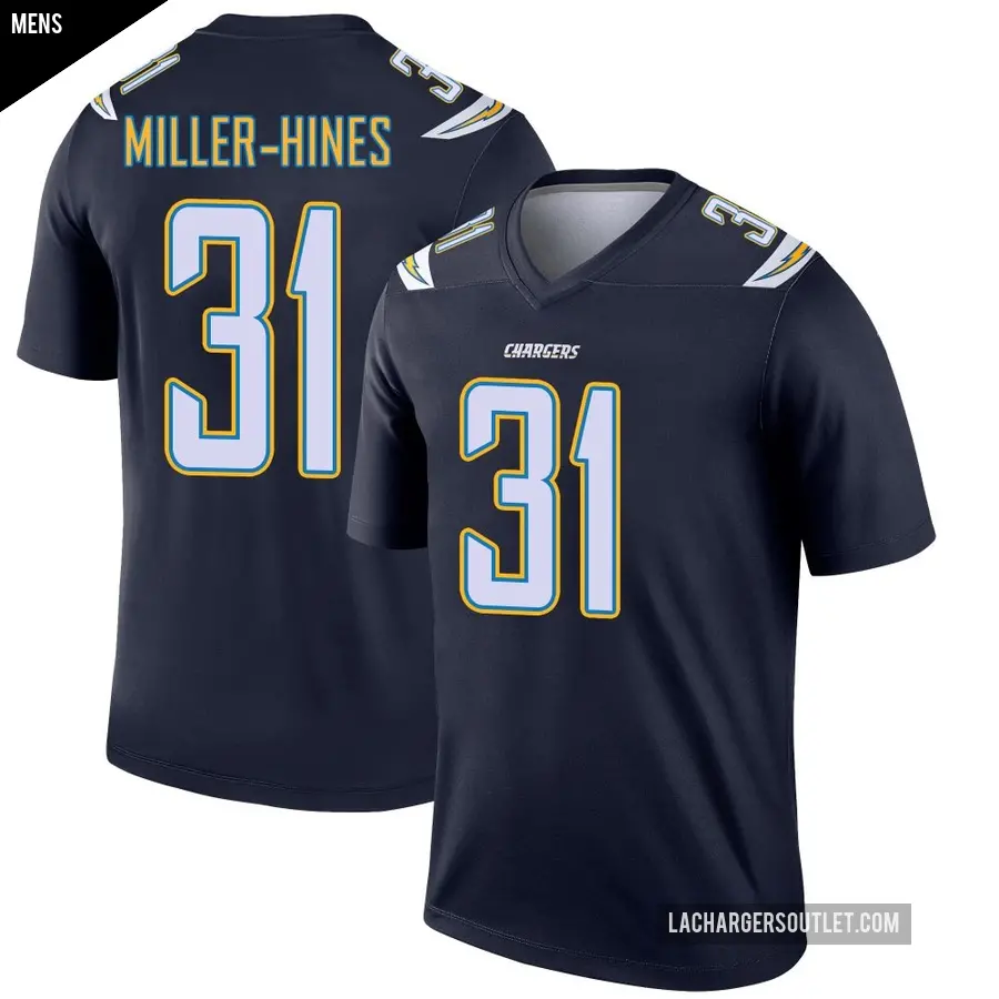 Men's Los Angeles Chargers ＃31 Nyheim Miller-Hines Navy Legend Jersey
