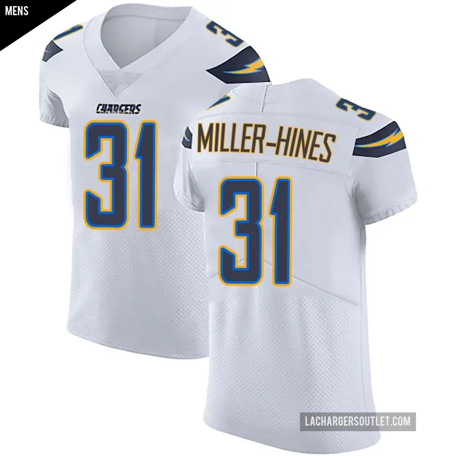 Men's Los Angeles Chargers ＃31 Nyheim Miller-Hines White Elite Vapor Untouchable Jersey