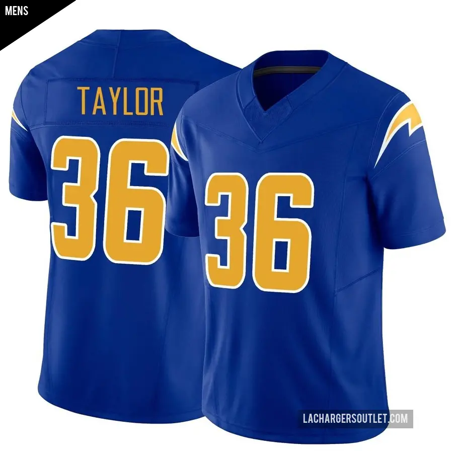 Men's Los Angeles Chargers ＃36 Ja'Sir Taylor Royal Limited Vapor F.U.S.E. Jersey