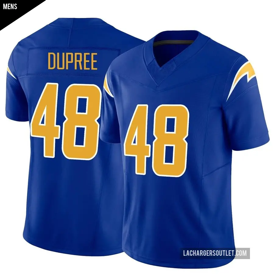 Men's Los Angeles Chargers ＃48 Bud Dupree Royal Limited Vapor F.U.S.E. Jersey