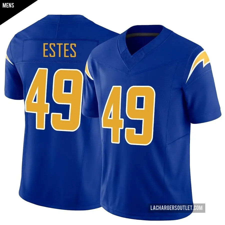 Men's Los Angeles Chargers ＃49 Mike Estes Royal Limited Vapor F.U.S.E. Jersey