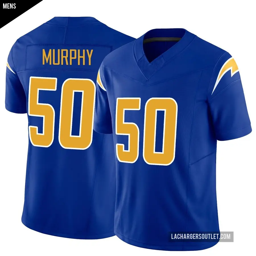 Men's Los Angeles Chargers ＃50 Caleb Murphy Royal Limited Vapor F.U.S.E. Jersey