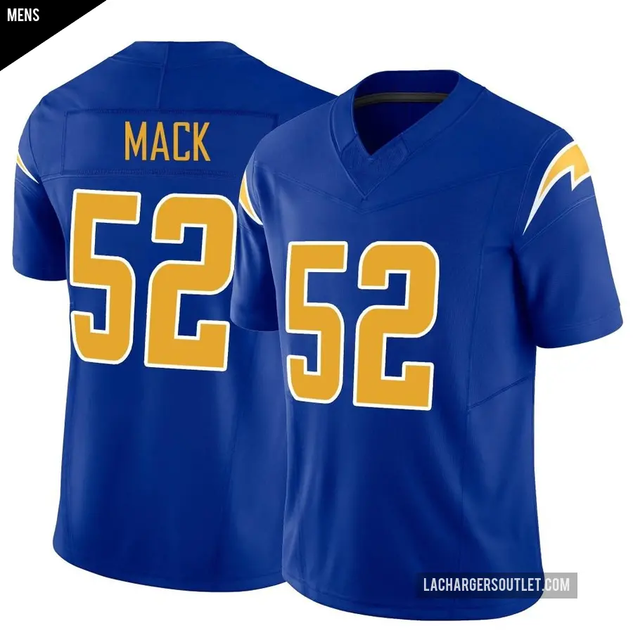 Men's Los Angeles Chargers ＃52 Khalil Mack Royal Limited Vapor F.U.S.E. Jersey