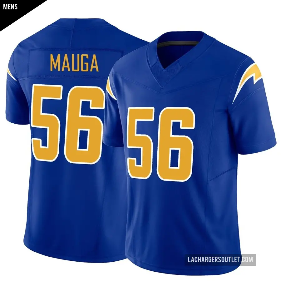 Men's Los Angeles Chargers ＃56 Kana'i Mauga Royal Limited Vapor F.U.S.E. Jersey