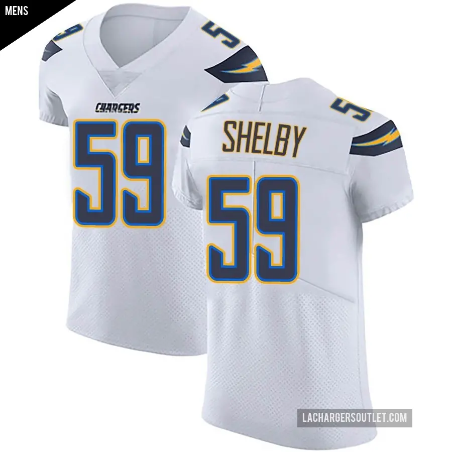 Men's Los Angeles Chargers ＃59 Ty Shelby White Elite Vapor Untouchable Jersey