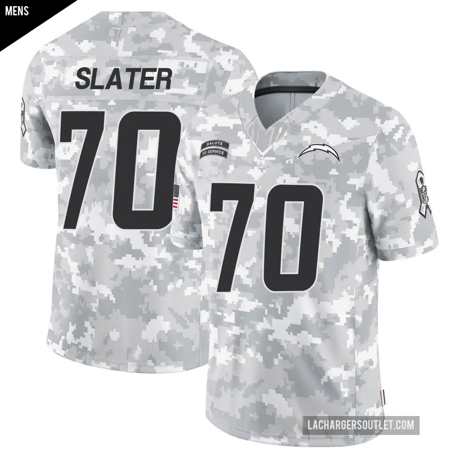 Men's Los Angeles Chargers ＃70 Rashawn Slater Arctic Camo Limited 2024 Salute to Service Jersey