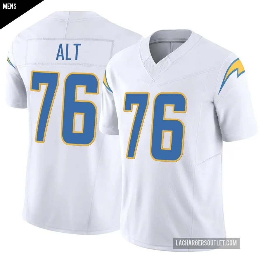Men's Los Angeles Chargers ＃76 Joe Alt White Limited Vapor F.U.S.E. Jersey
