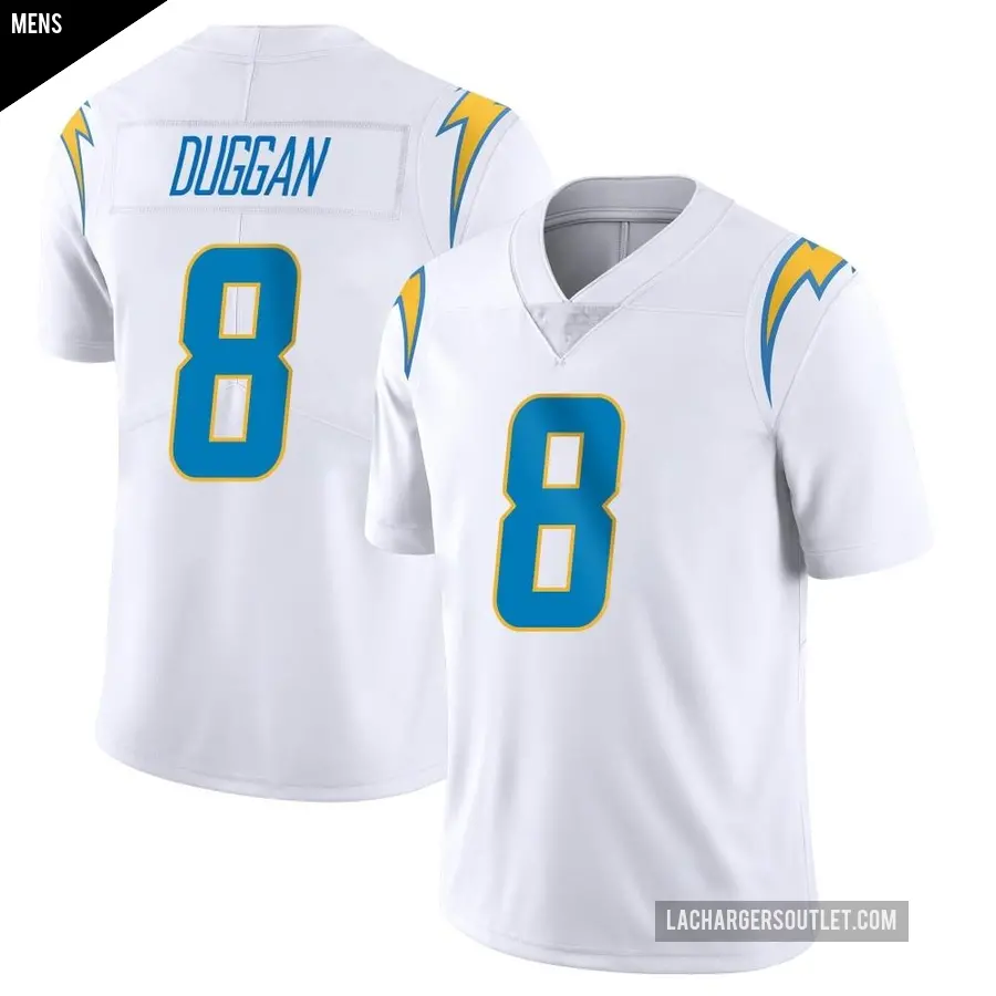 Men's Los Angeles Chargers ＃8 Max Duggan White Limited Vapor Untouchable Jersey