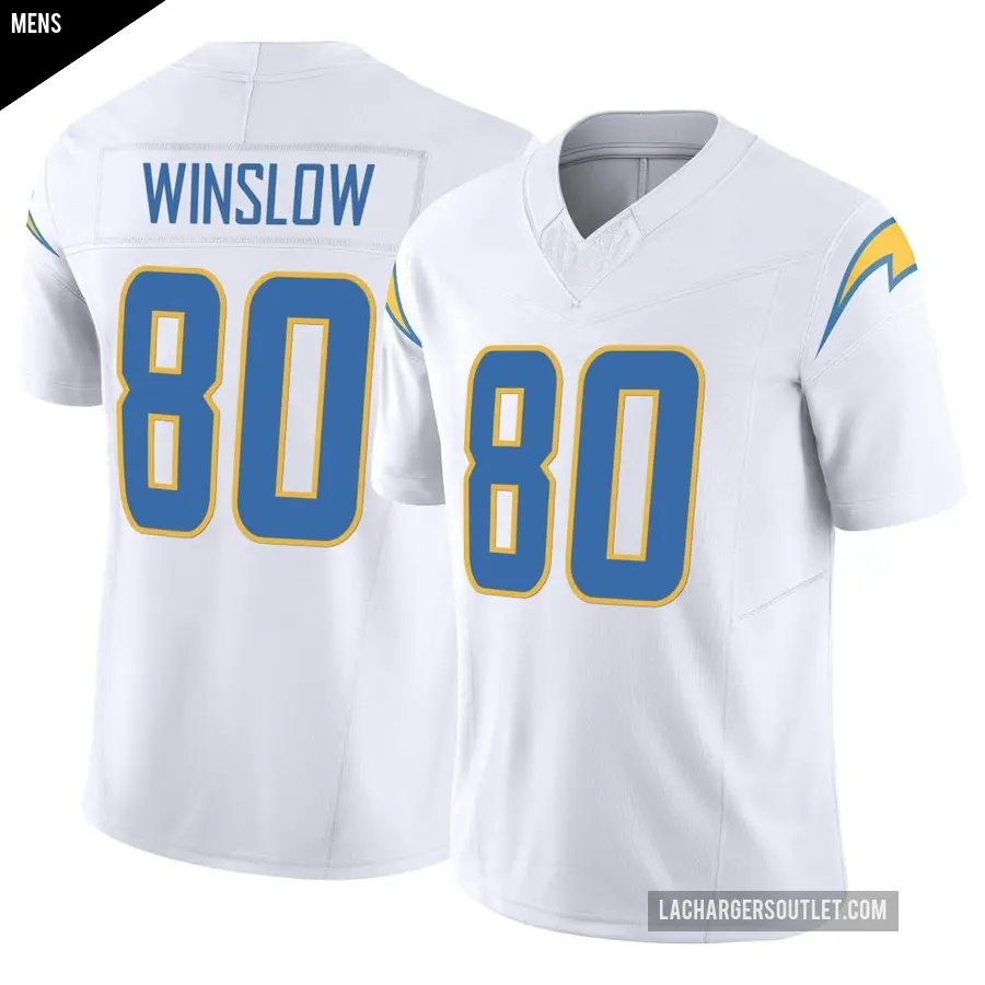 Men's Los Angeles Chargers ＃80 Kellen Winslow White Limited Vapor F.U.S.E. Jersey