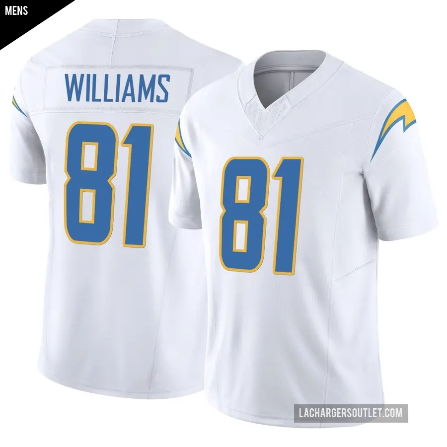 Men's Los Angeles Chargers ＃81 Mike Williams White Limited Vapor F.U.S.E. Jersey