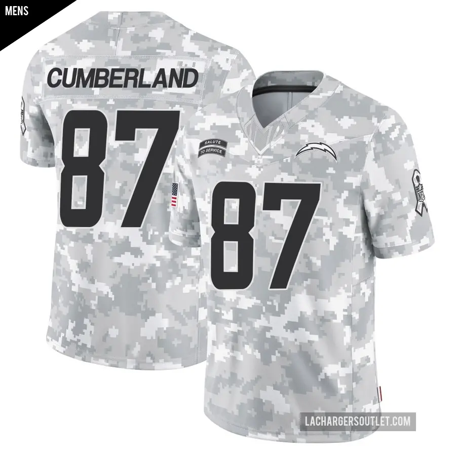 Men's Los Angeles Chargers ＃87 Jeff Cumberland Arctic Camo Limited 2024 Salute to Service Jersey