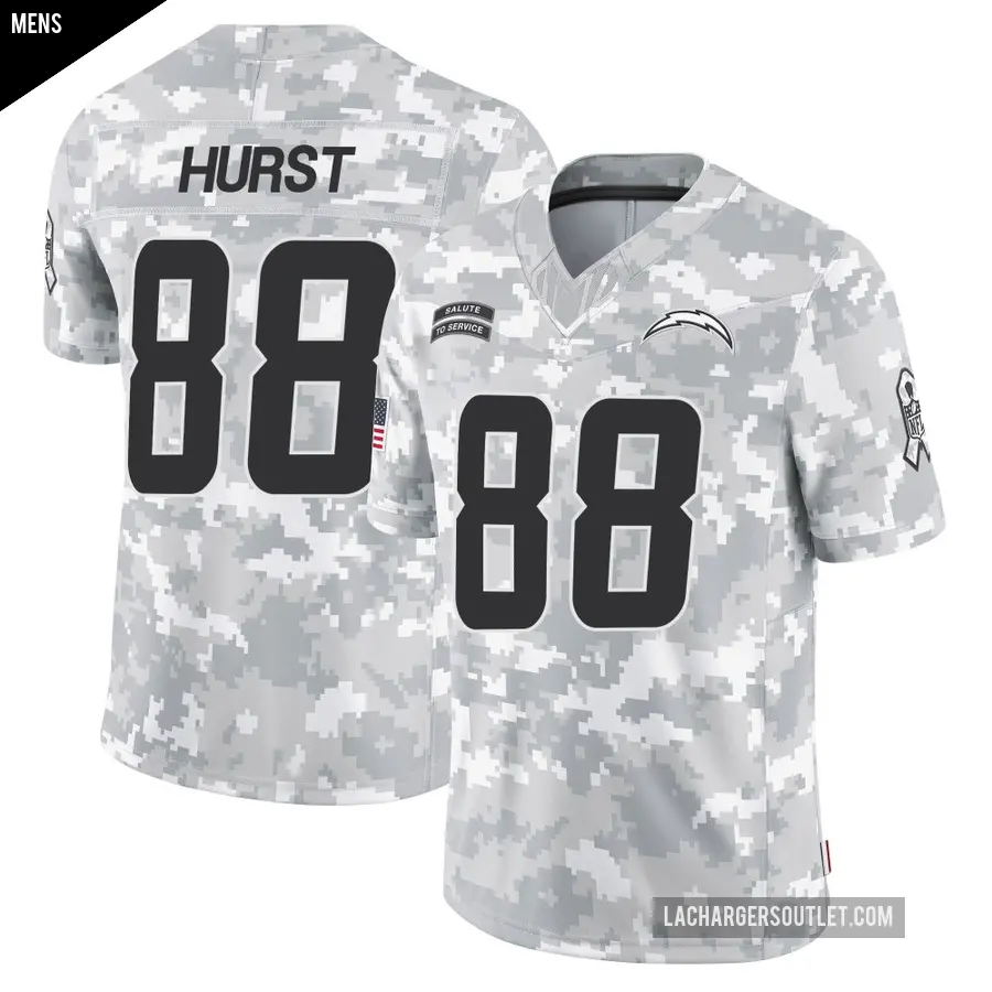Men's Los Angeles Chargers ＃88 Hayden Hurst Arctic Camo Limited 2024 Salute to Service Jersey