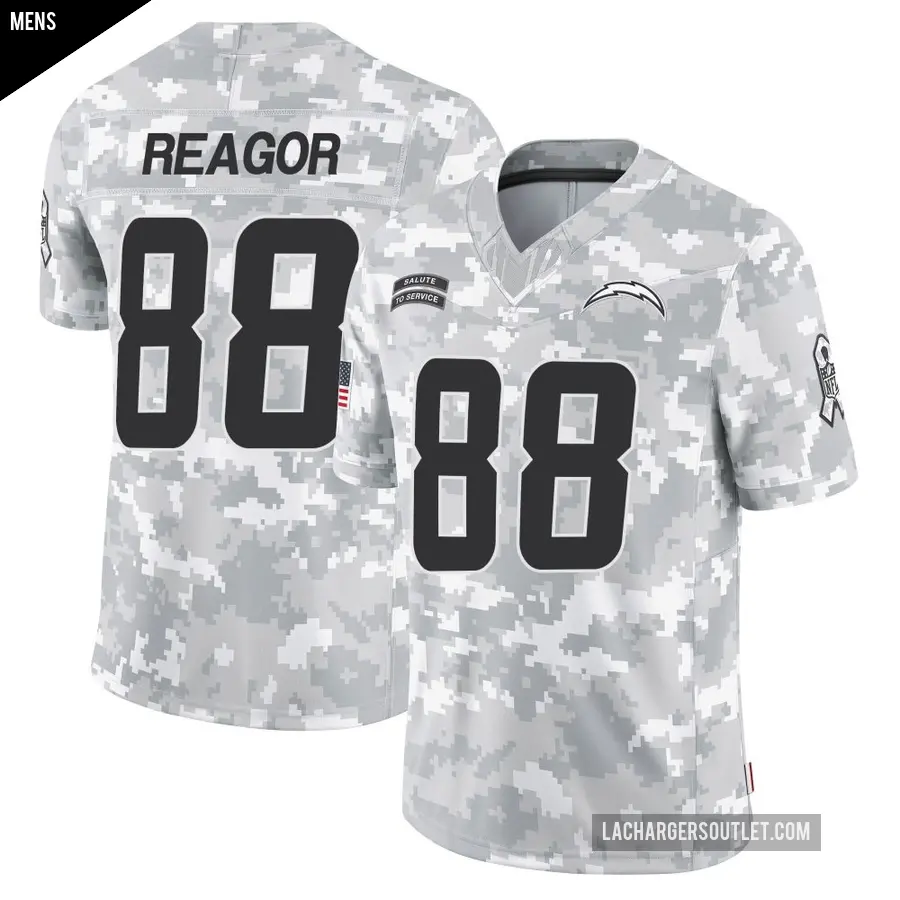 Men's Los Angeles Chargers ＃88 Jalen Reagor Arctic Camo Limited 2024 Salute to Service Jersey