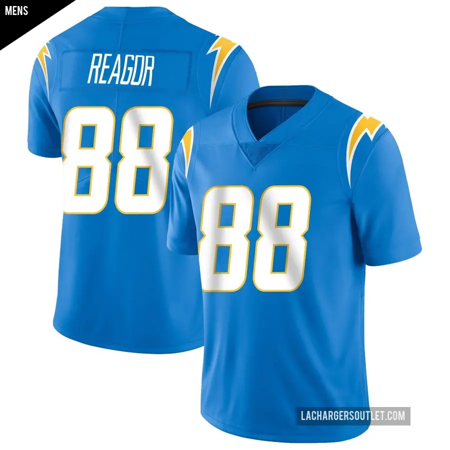 Men's Los Angeles Chargers ＃88 Jalen Reagor Blue Limited Powder Vapor Untouchable Alternate Jersey