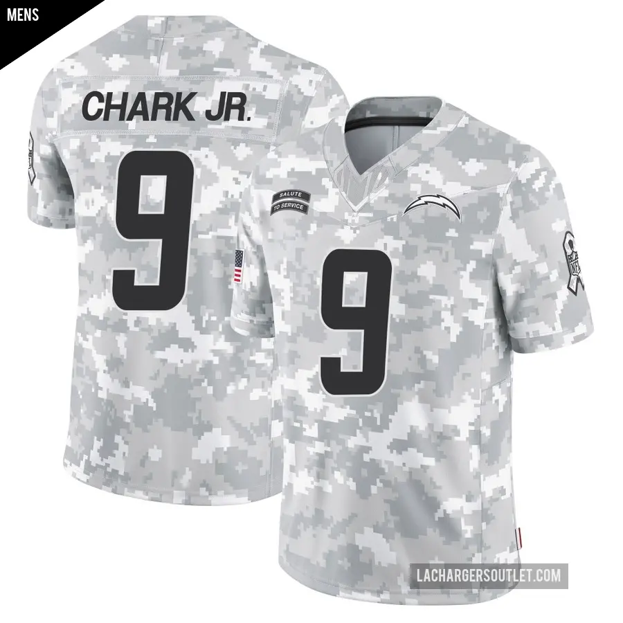 Men's Los Angeles Chargers ＃9 DJ Chark Jr. Arctic Camo Limited 2024 Salute to Service Jersey