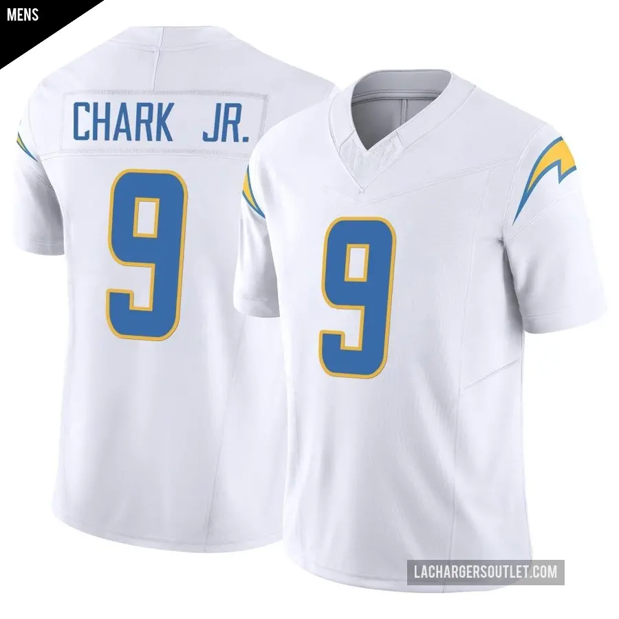 Men's Los Angeles Chargers ＃9 DJ Chark Jr. White Limited Vapor F.U.S.E. Jersey