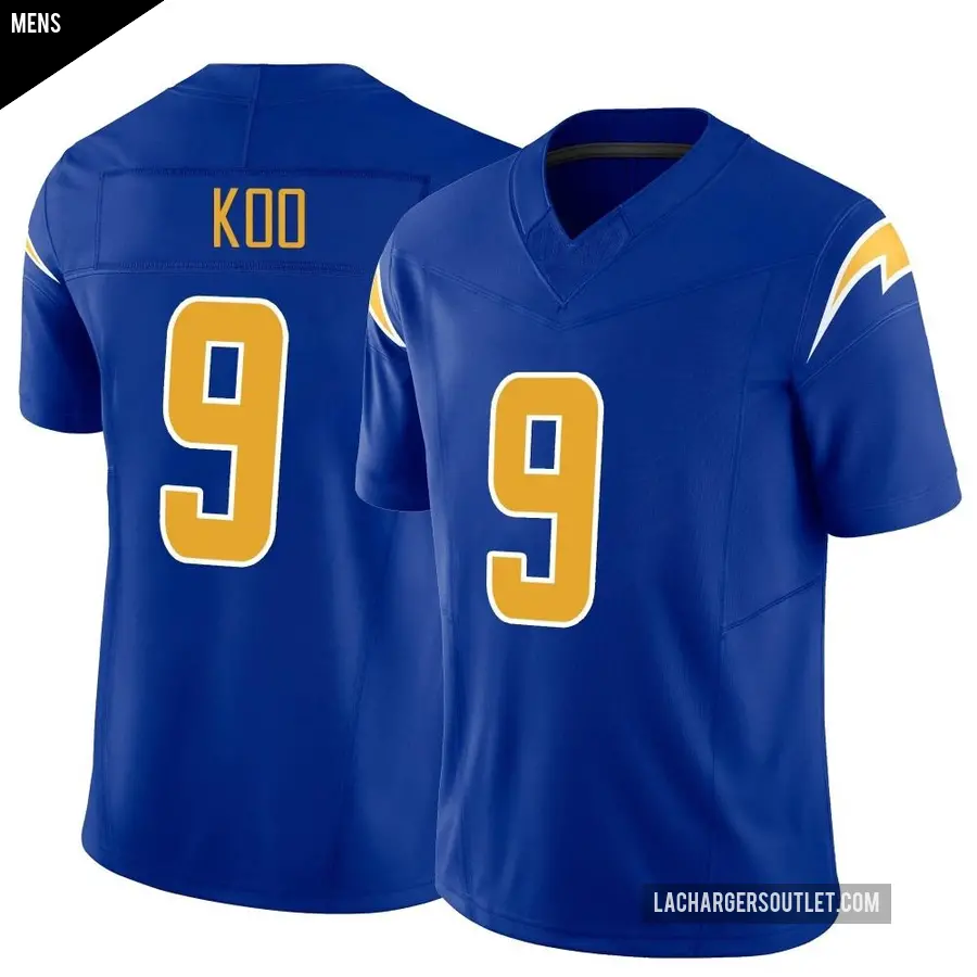 Men's Los Angeles Chargers ＃9 Younghoe Koo Royal Limited Vapor F.U.S.E. Jersey