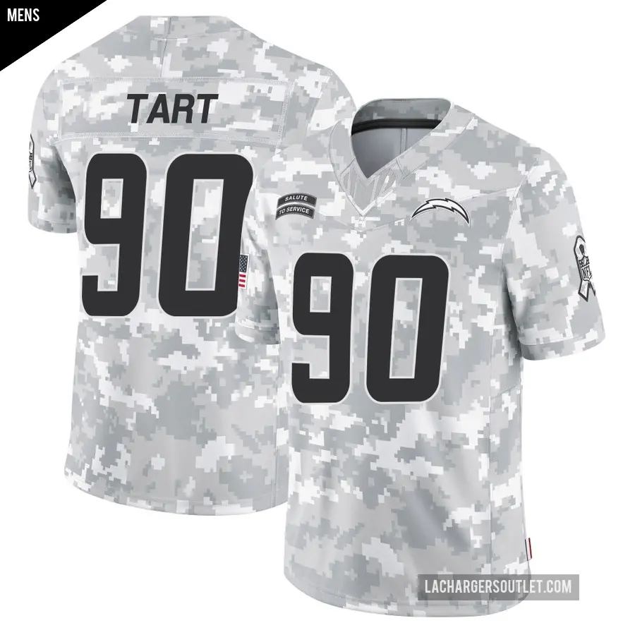 Men's Los Angeles Chargers ＃90 Teair Tart Arctic Camo Limited 2024 Salute to Service Jersey