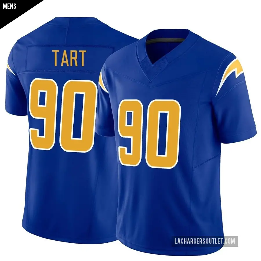 Men's Los Angeles Chargers ＃90 Teair Tart Royal Limited Vapor F.U.S.E. Jersey