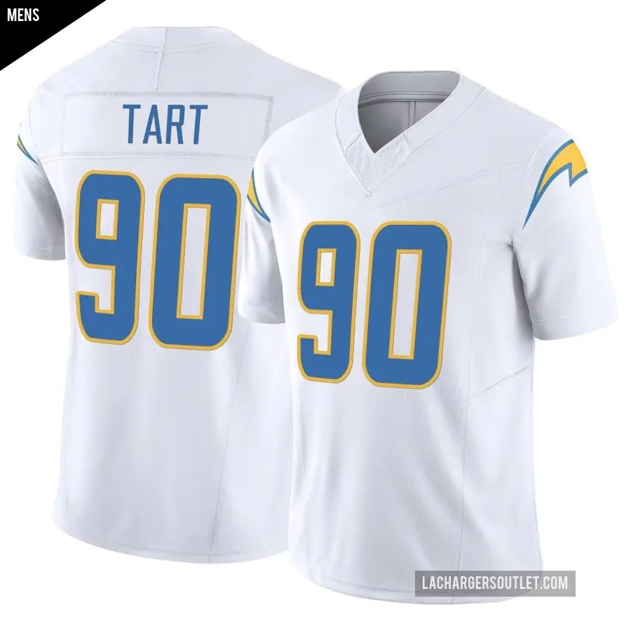 Men's Los Angeles Chargers ＃90 Teair Tart White Limited Vapor F.U.S.E. Jersey