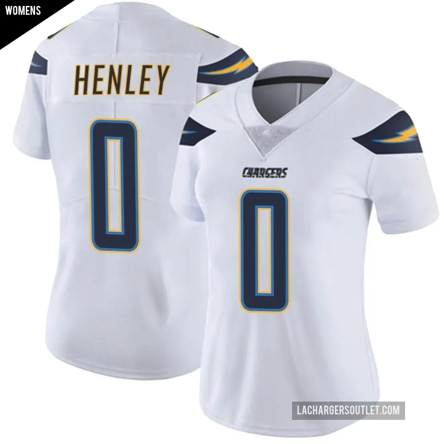 Women's Los Angeles Chargers ＃0 Daiyan Henley White Limited Vapor Untouchable Jersey