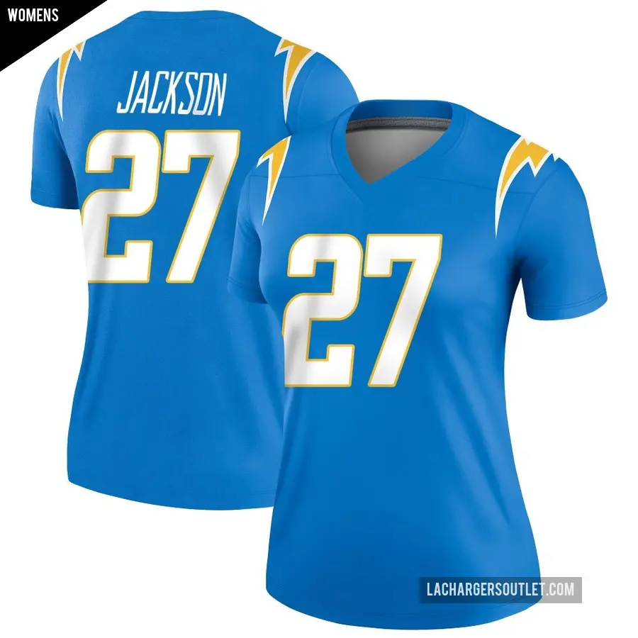 Women's Los Angeles Chargers ＃27 JaQuae Jackson Blue Legend Powder Jersey