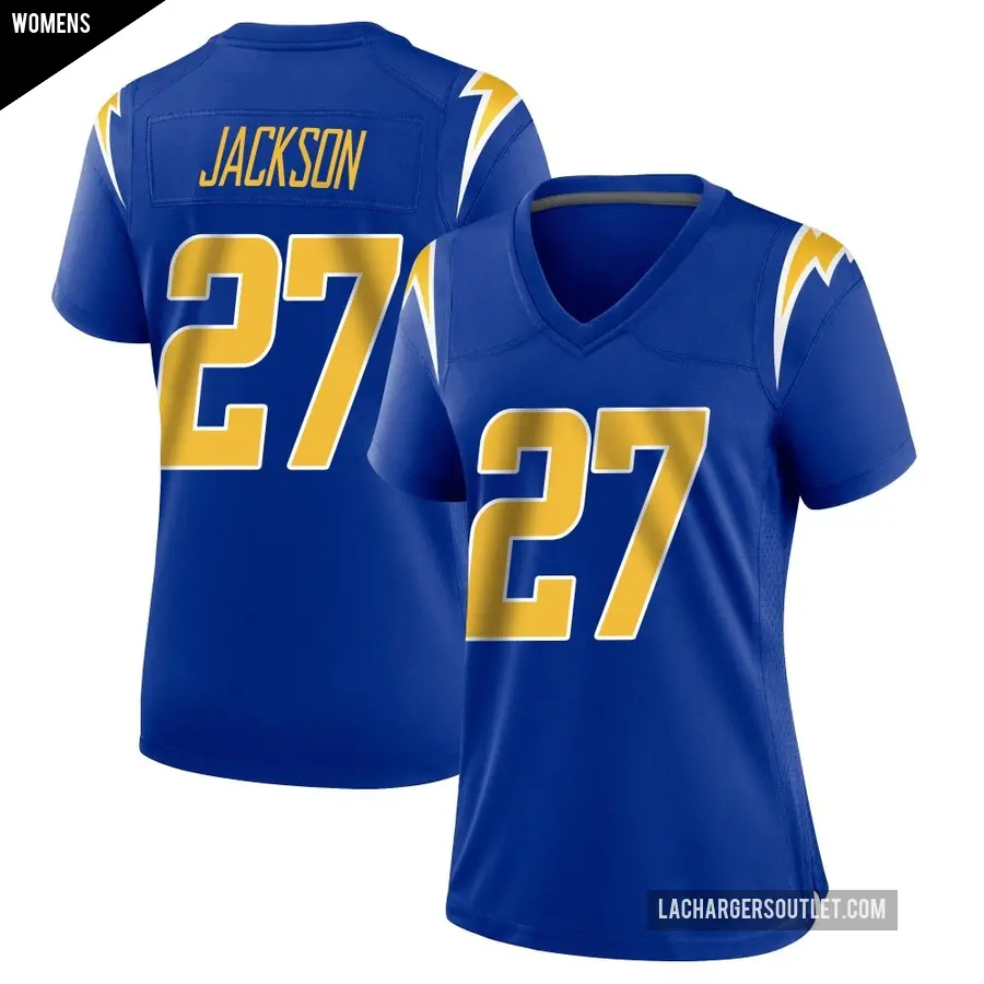 Women's Los Angeles Chargers ＃27 JaQuae Jackson Royal Game 2nd Alternate Jersey