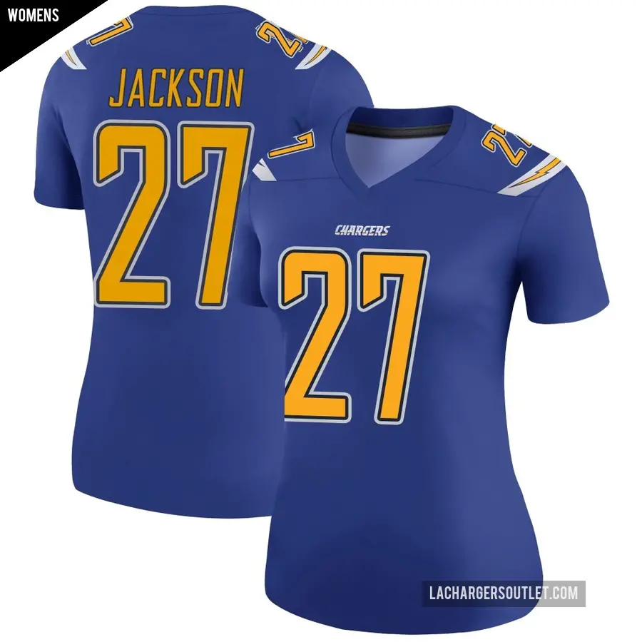 Women's Los Angeles Chargers ＃27 JaQuae Jackson Royal Legend Color Rush Jersey