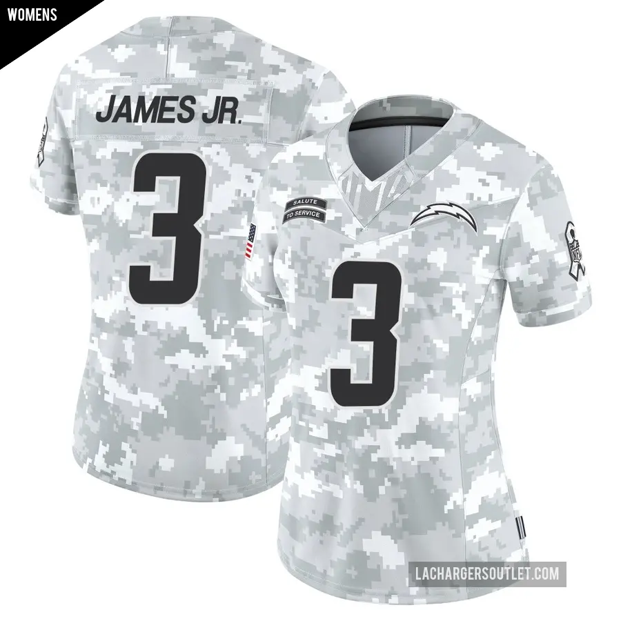 Women's Los Angeles Chargers ＃3 Derwin James Jr. Arctic Camo Limited 2024 Salute to Service Jersey