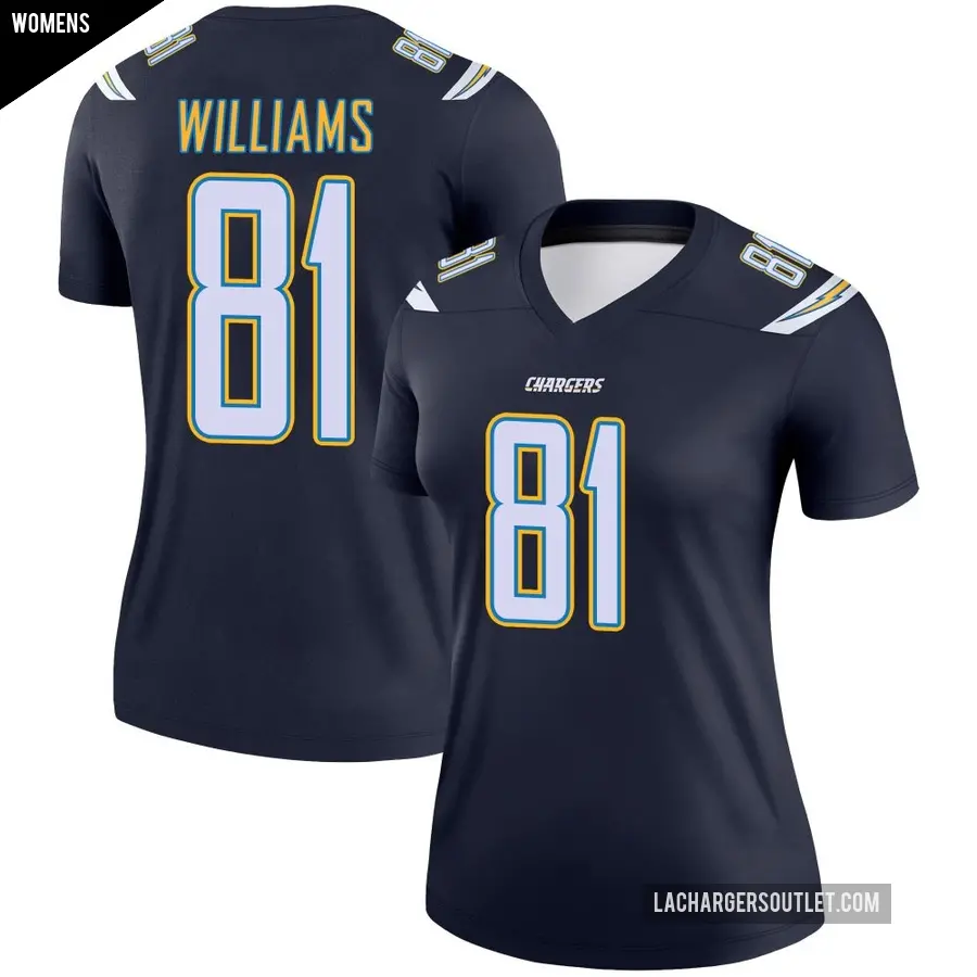 Women's Los Angeles Chargers ＃81 Mike Williams Navy Legend Jersey