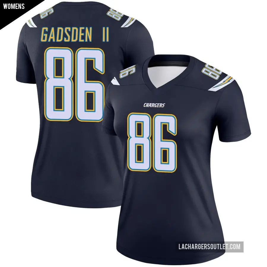 Women's Los Angeles Chargers ＃86 Oronde Gadsden II Navy Legend Jersey