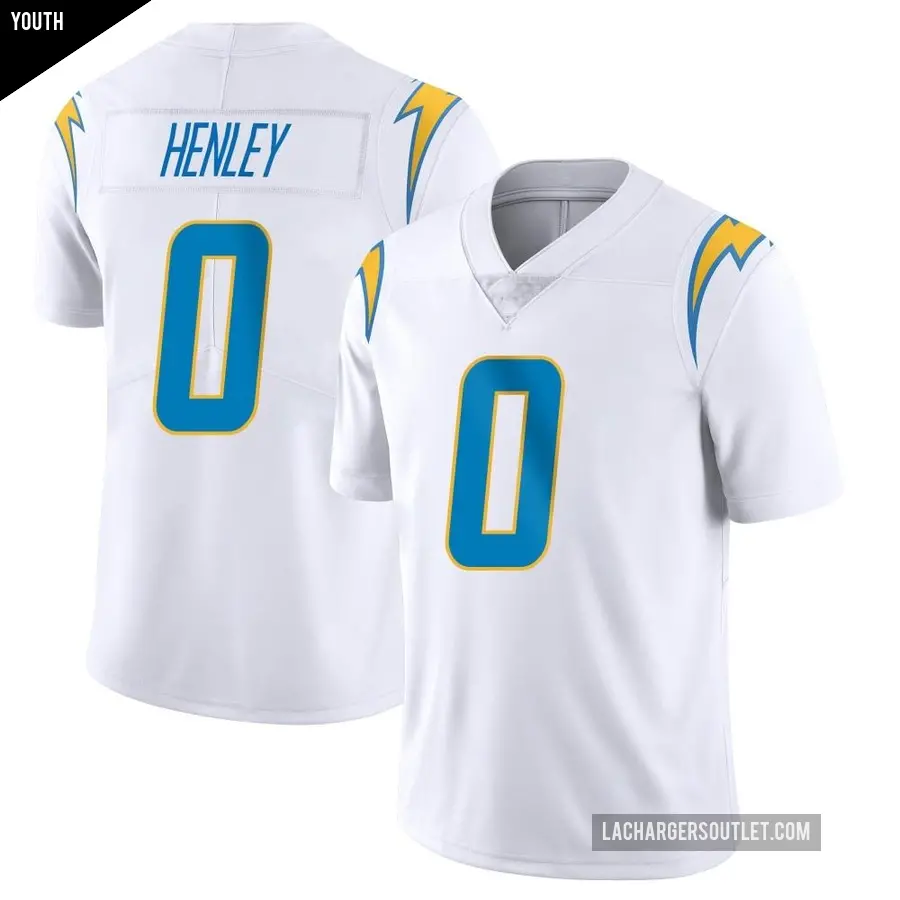 Youth Los Angeles Chargers ＃0 Daiyan Henley White Limited Vapor Untouchable Jersey