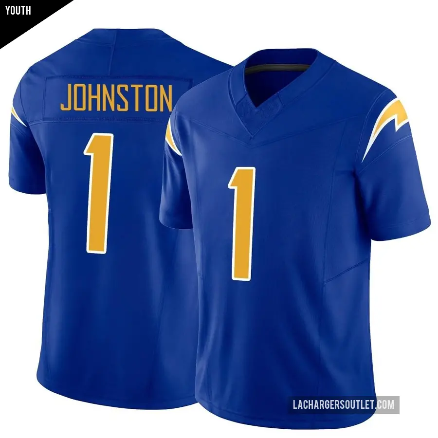 Youth Los Angeles Chargers ＃1 Quentin Johnston Royal Limited Vapor F.U.S.E. Jersey