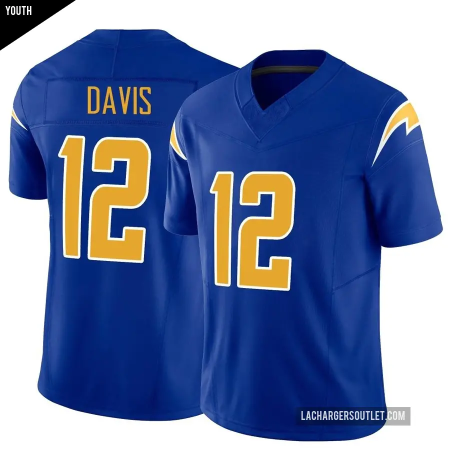 Youth Los Angeles Chargers ＃12 Derius Davis Royal Limited Vapor F.U.S.E. Jersey