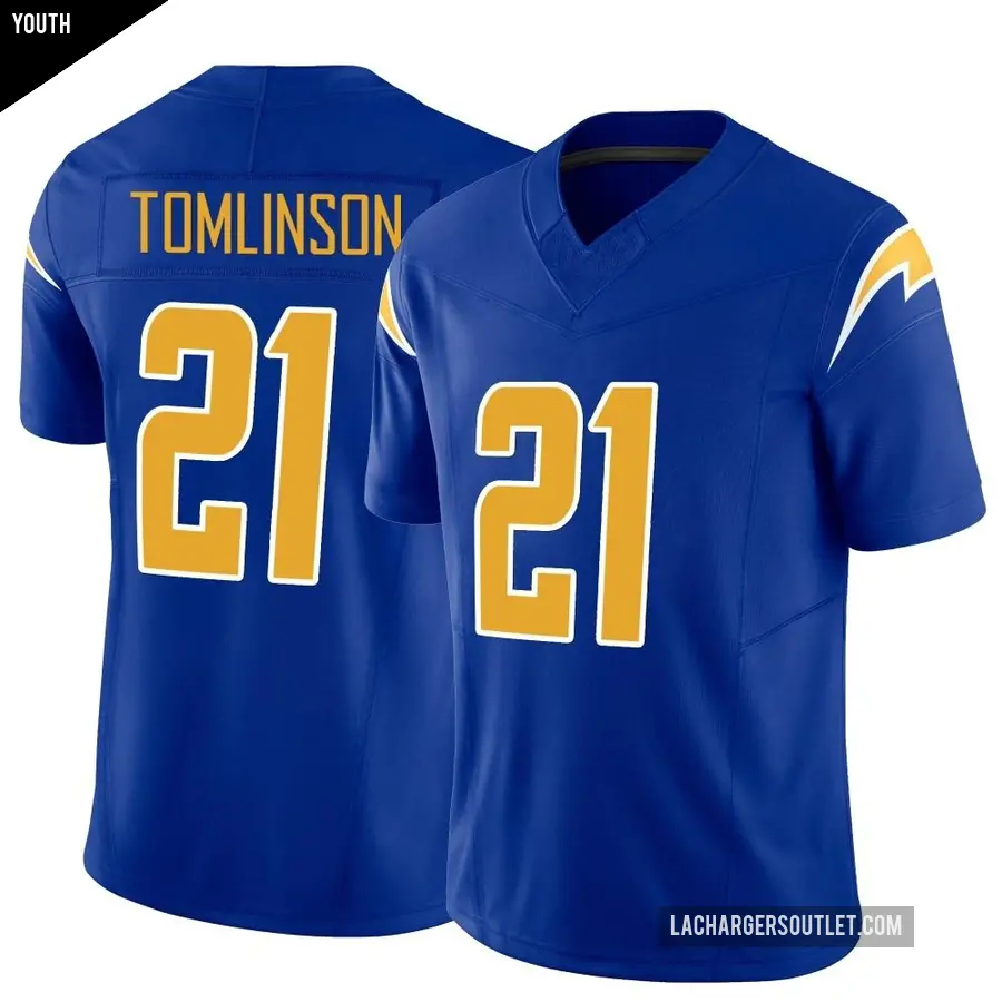 Youth Los Angeles Chargers ＃21 LaDainian Tomlinson Royal Limited Vapor F.U.S.E. Jersey