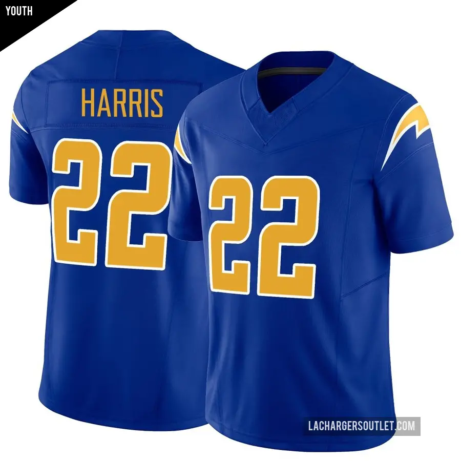 Youth Los Angeles Chargers ＃22 Najee Harris Royal Limited Vapor F.U.S.E. Jersey