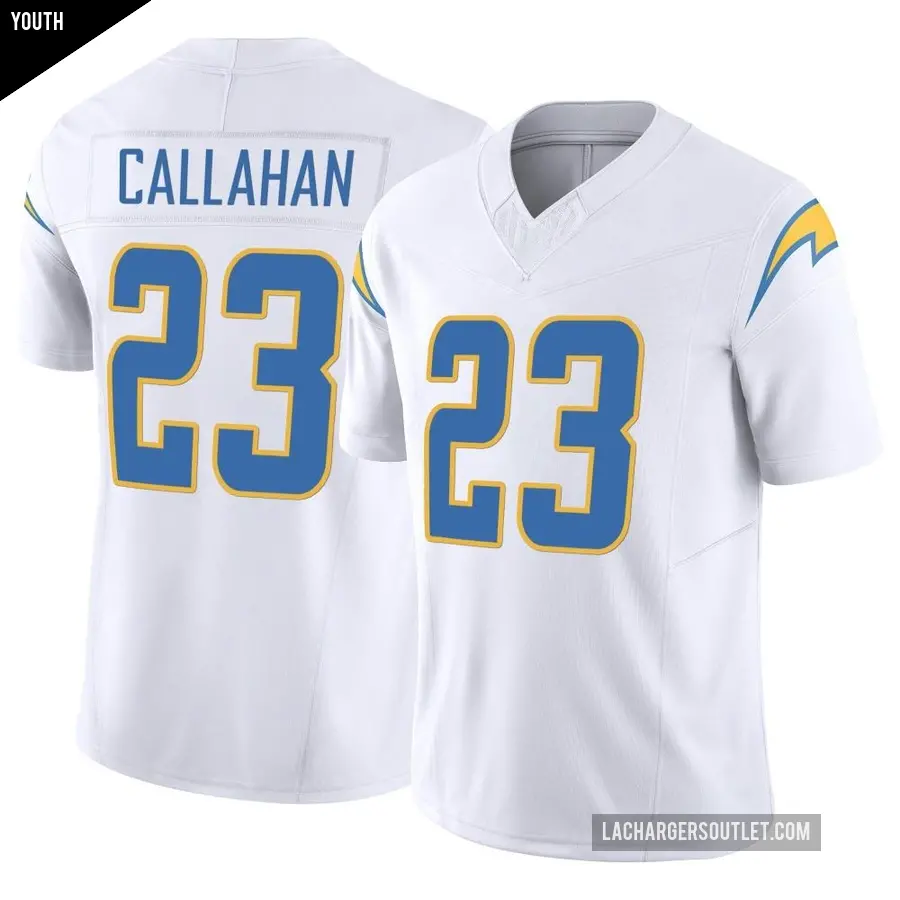 Youth Los Angeles Chargers ＃23 Bryce Callahan White Limited Vapor F.U.S.E. Jersey