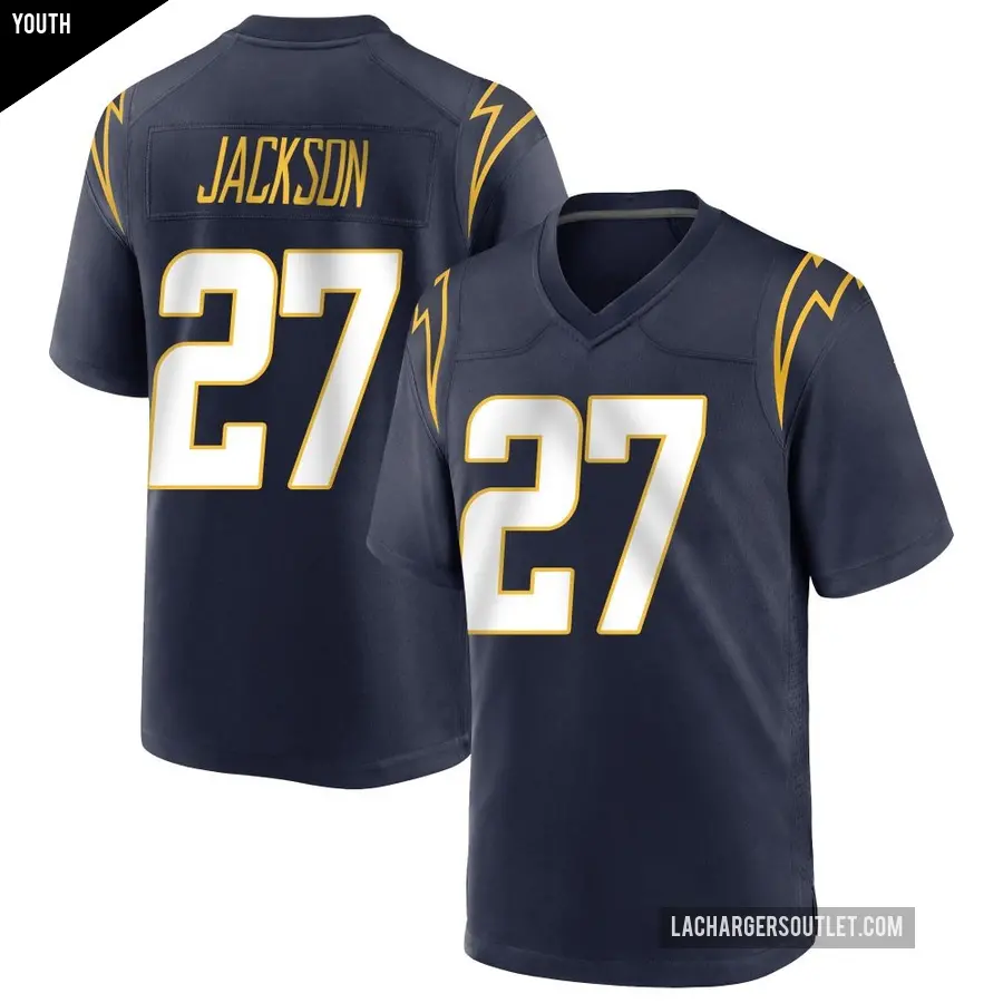 Youth Los Angeles Chargers ＃27 JaQuae Jackson Navy Game Team Color Jersey