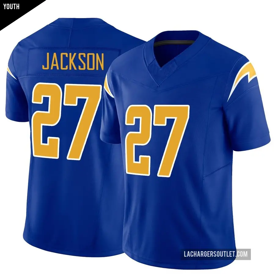 Youth Los Angeles Chargers ＃27 JaQuae Jackson Royal Limited Vapor F.U.S.E. Jersey