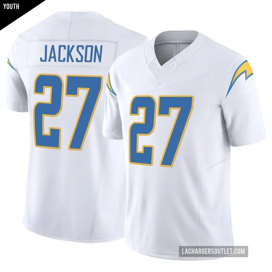 Youth Los Angeles Chargers ＃27 JaQuae Jackson White Limited Vapor F.U.S.E. Jersey