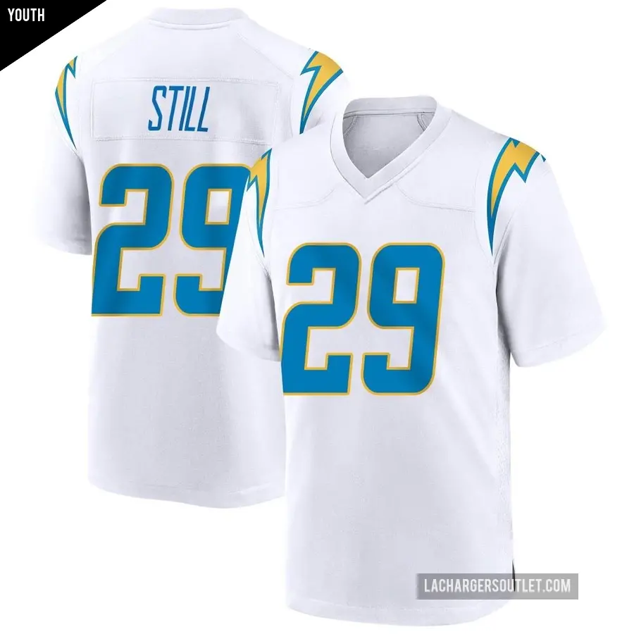 Youth Los Angeles Chargers ＃29 Tarheeb Still White Game Jersey