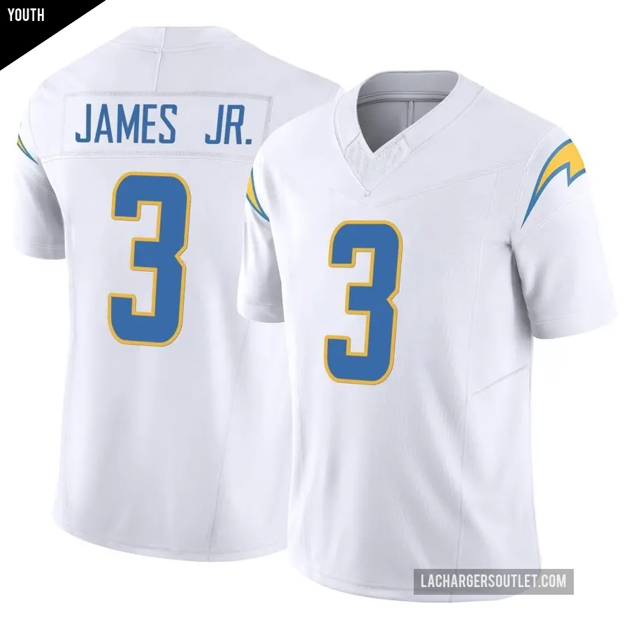 Youth Los Angeles Chargers ＃3 Derwin James Jr. White Limited Vapor F.U.S.E. Jersey