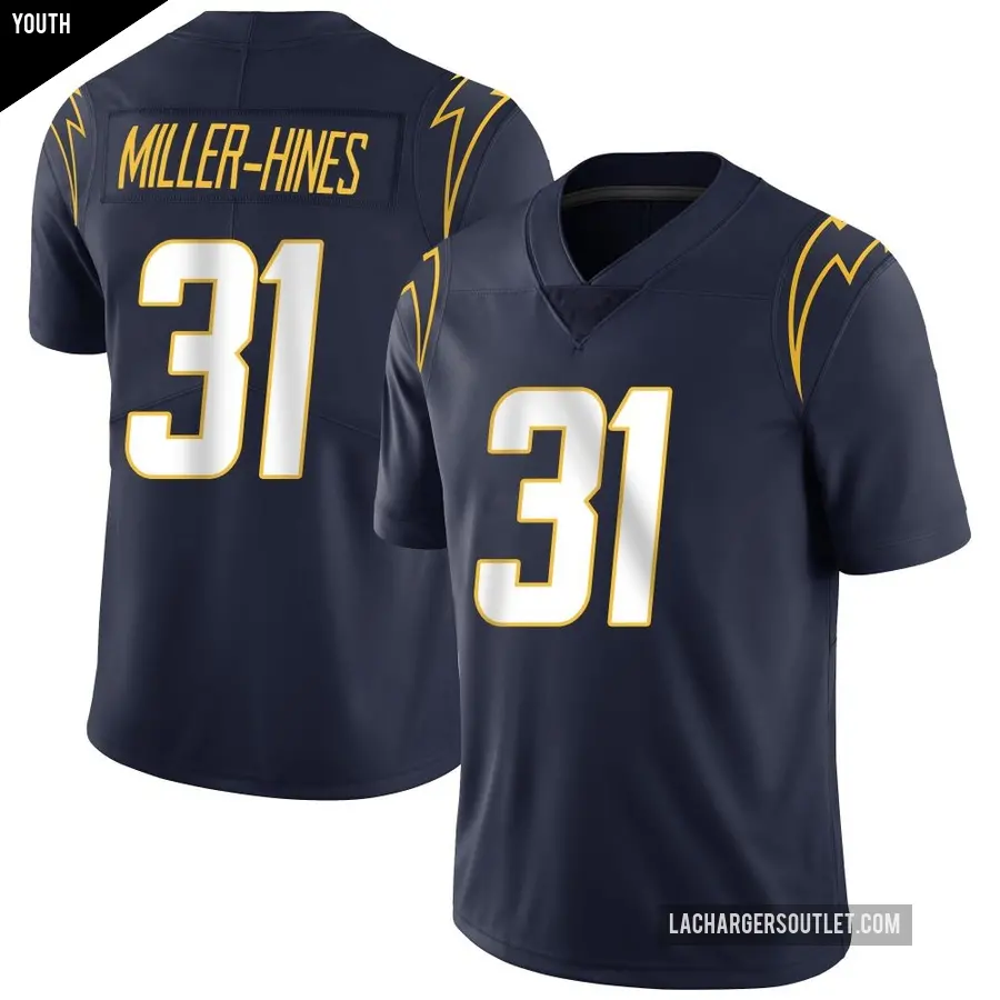 Youth Los Angeles Chargers ＃31 Nyheim Miller-Hines Navy Limited Team Color Vapor Untouchable Jersey